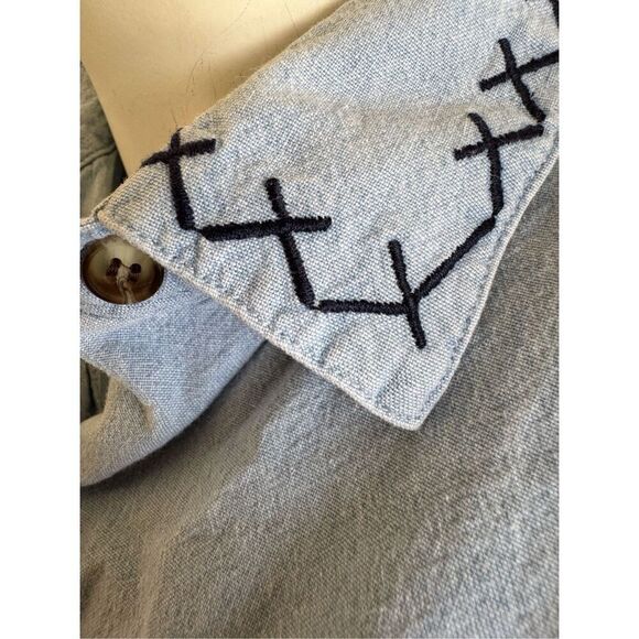 Cambridge Dry Goods women’s 90s vintage embroidered Indian teepee  button up shi - Picture 5 of 6